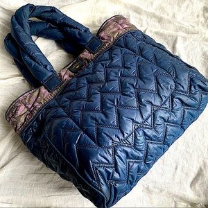 Juicy Couture Navy Puffer Tote Bag